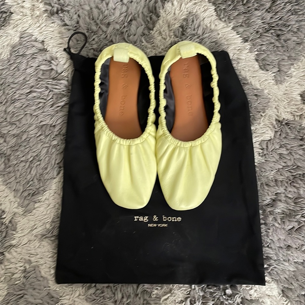 Worn Once Rag & Bone Lime Ballet Flats